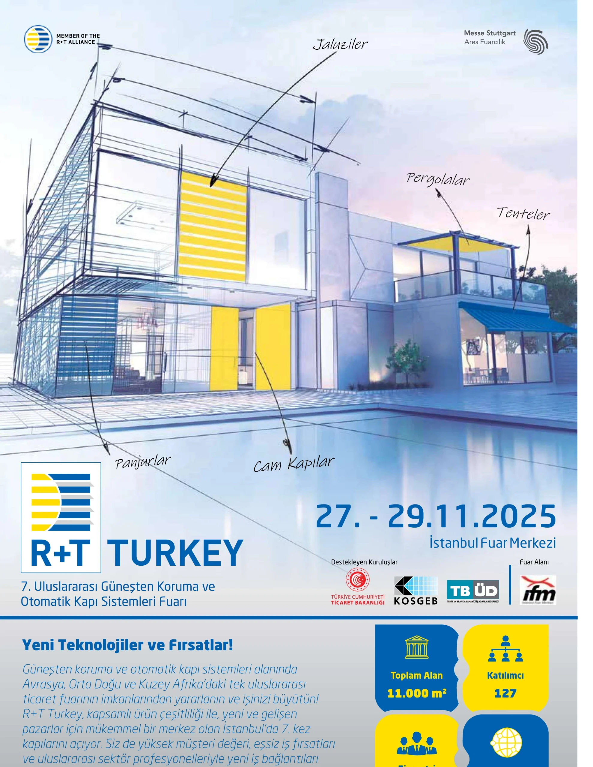 پوستر نمایشگاه کرکره، سایه‌بان و درهای رولینگ و گاراژ استانبول (R+T Turkey Istanbul)