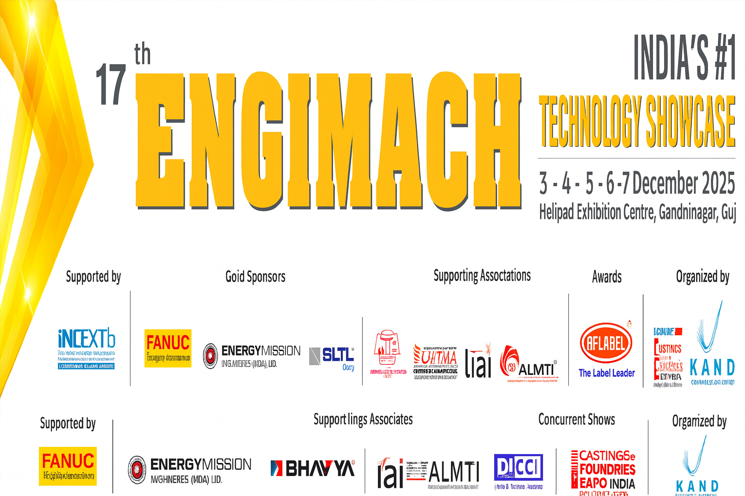 پوستر نمایشگاه صنعتی و مهندسی انگیمچ هند Engimach Gandhinagar