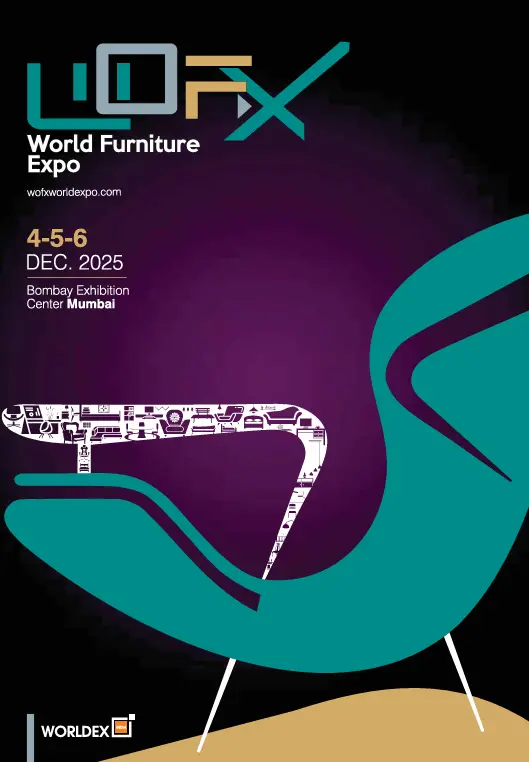 پوستر نمایشگاه جهانی مبلمان وفکس بمبئی WOFX World Furniture Expo Mumbai