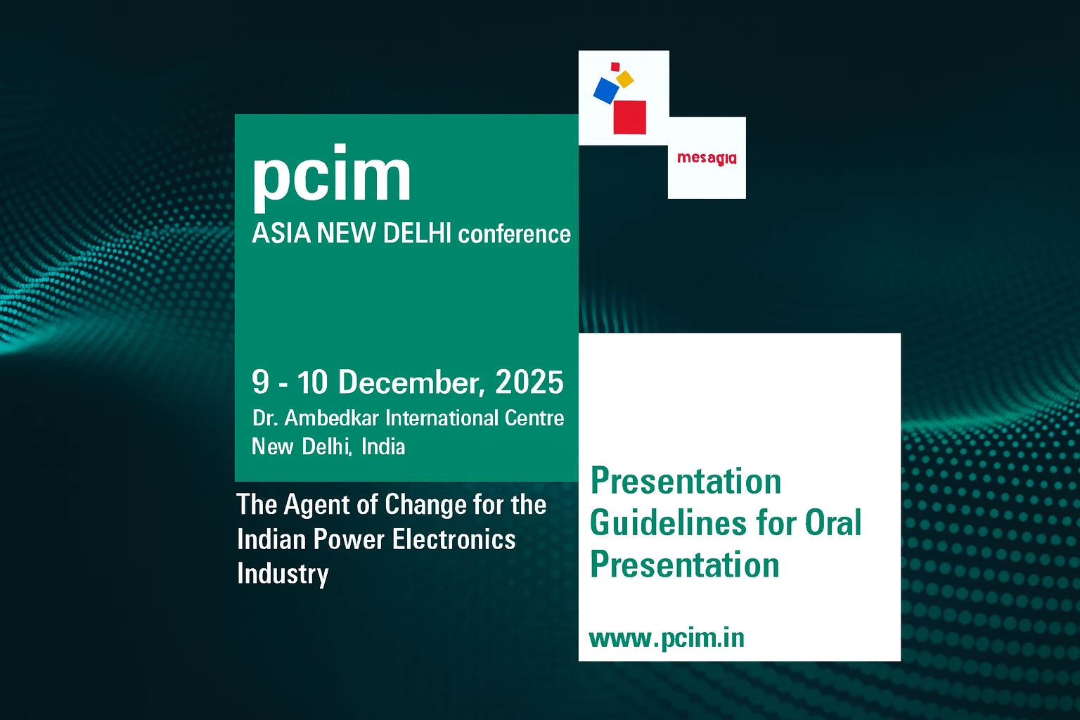 پوستر نمایشگاه و کنفرانس الکترونیک قدرت پی سی آی ام آسیا PCIM Asia New Delhi