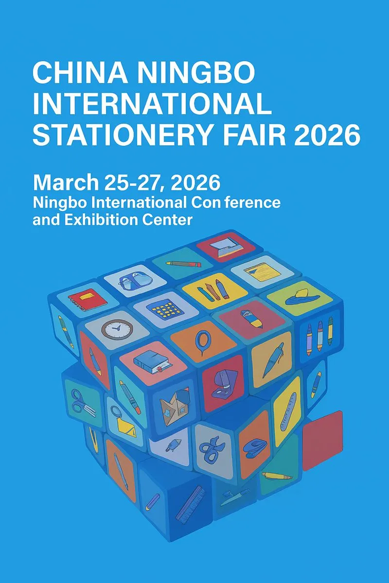پوستر نمایشگاه بینالمللی لوازمالتحریر نینگبو چین (Ningbo International Stationery Fair)